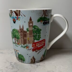 Cath Kidston Mug with Red and Green London Design